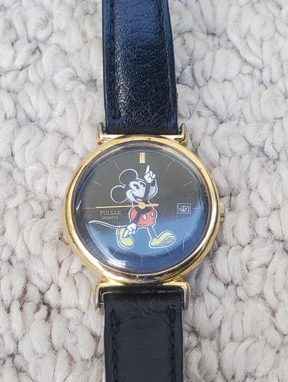 Vintage 1980’s Pulsar Disney Mickey Mouse Calendar Watch